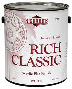Матовая акрил-латексная эмаль Richard's Rich Classic Acrylic Flat Finish