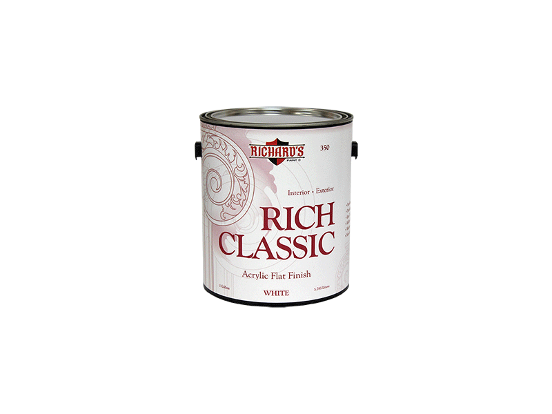 Матовая акрил-латексная эмаль Richard's Rich Classic Acrylic Flat Finish