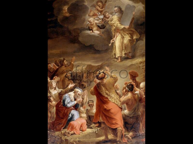 Картина: Фердинанд Боль, Моисей спускается с горы Синай с 10 заповедями