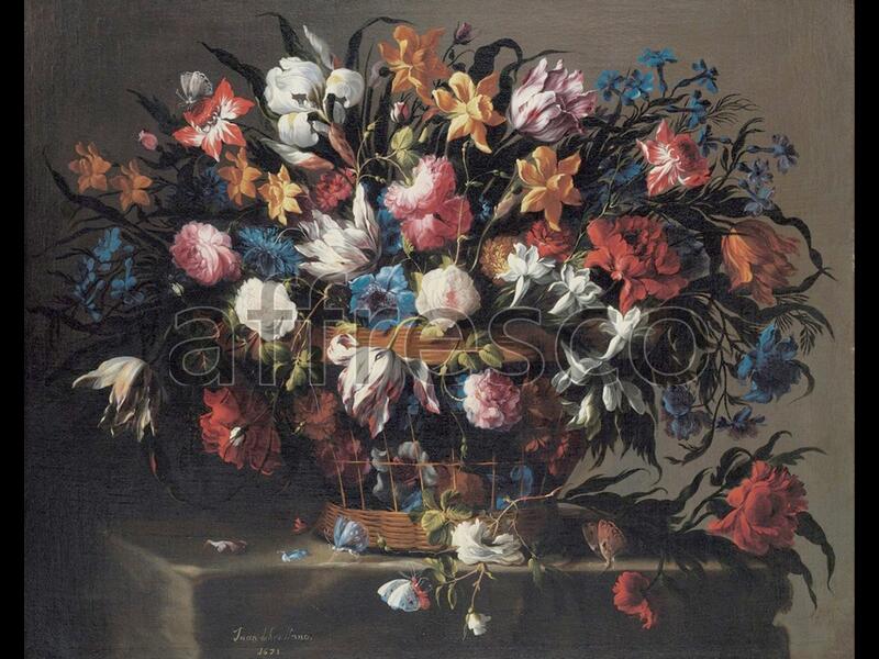 Картина: Juan de Arellano, Small Basket of Flowers