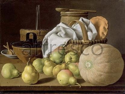 Картина: Luis Melendez, Still Life with Melon and Pears