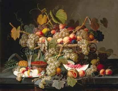 Картина: Severin Roesen, Still Life with Fruit