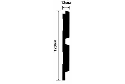 Панель LV123N BR395 HI WOOD 120,0мм х 12,0мм х 2,7м. без полос (16 шт.), шт.