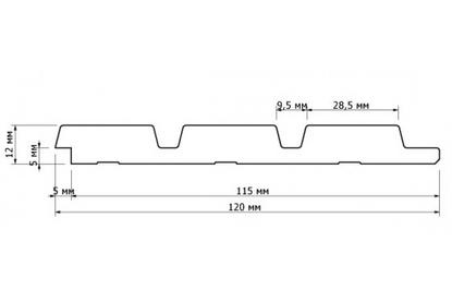 Панель LV124L GN68 HI WOOD 120,0мм х 12,0мм х 2,7м.  (16 шт.), шт.
